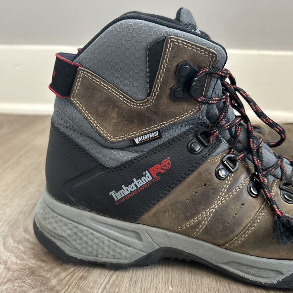 Timberland PRO Switchback LT Mens 8.5 Brown Composite Toe Hiking Work Boots main image 4